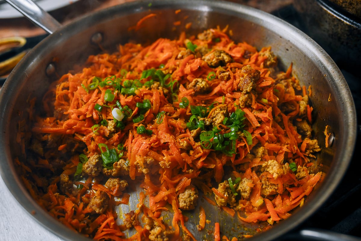 carrot ginger pork bowls